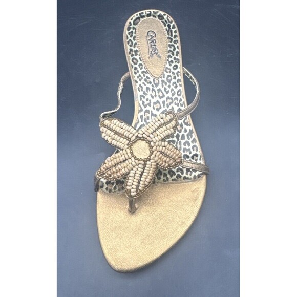 Women’s Carlos by Carlos Santana Beckon Copper Brown Beaded Slip On Sandal Sz 8 - Picture 10 of 15